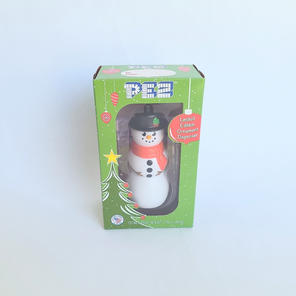 PEZ | Limited Edition Holiday Christmas Snowman Candy Dispenser Ornament New